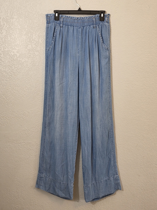 Knox Rose Denim - Knox Rose Light Blue Wide-Leg Chambray Jeans Womens Large High Rise